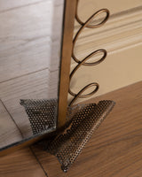 X-Large Italian Scuptural Brass Perforated Mirror, Italy, 1960's - Lone Fox