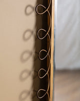 X-Large Italian Scuptural Brass Perforated Mirror, Italy, 1960's - Lone Fox