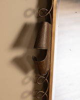 X-Large Italian Scuptural Brass Perforated Mirror, Italy, 1960's - Lone Fox