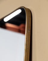 X-Large Tapered Brass Mirror 1, Italy, 1980s - Lone Fox