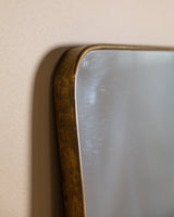 X-Large Tapered Brass Mirror 1, Italy, 1980s - Lone Fox