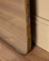 X-Large Tapered Brass Mirror 2, Italy, 1980s - Lone Fox