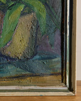 Yellow Tulips Still Life Oil Painting by Vlademar Nielsen, 1950's - Lone Fox