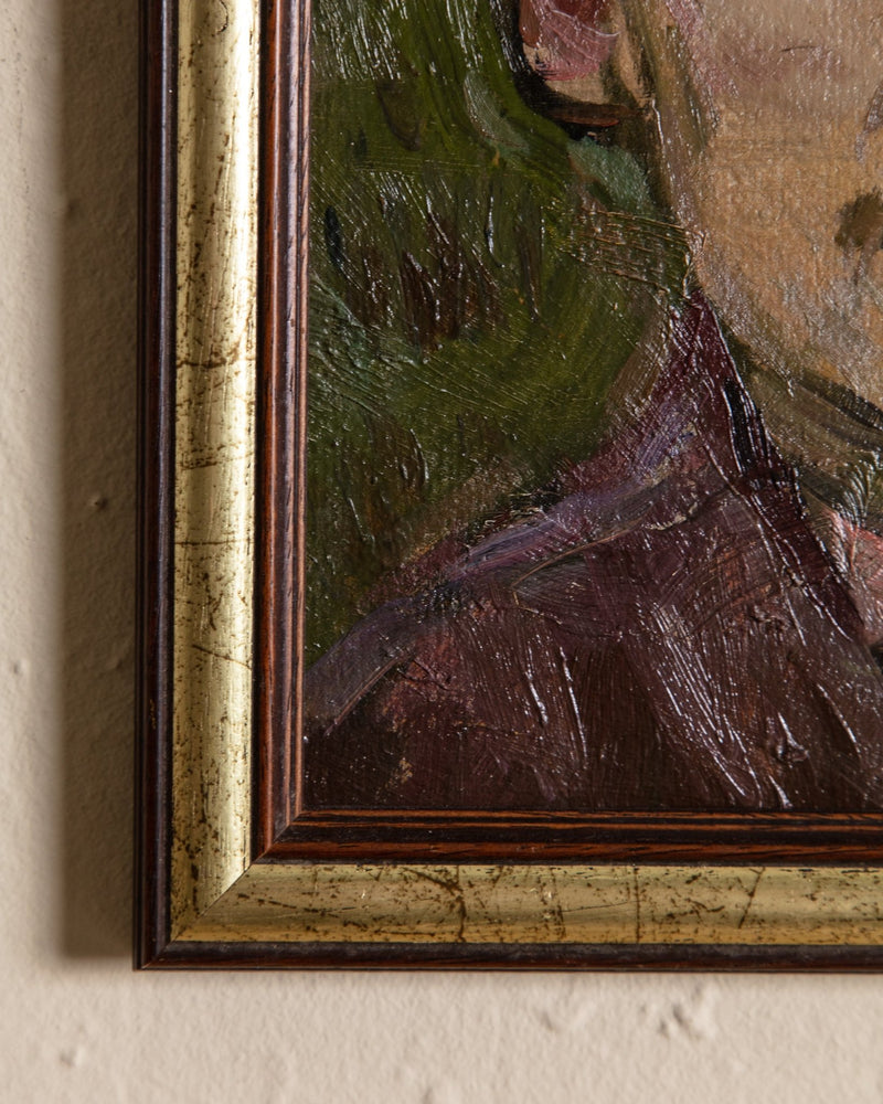 Young Boy Portrait Oil Painting by Yermakov, Ukraine, 1950's - Lone Fox