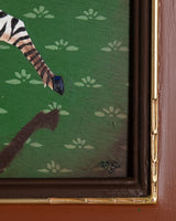 "Zebra Study No. 3" Mixed Media on Wood Panel, 2026 - Lone Fox