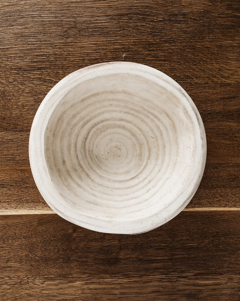 Vera Hand-Carved Paulownia Wood Bowl