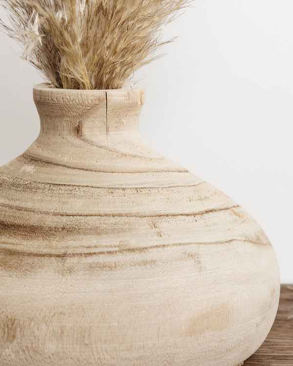 Rhea Wood Vase