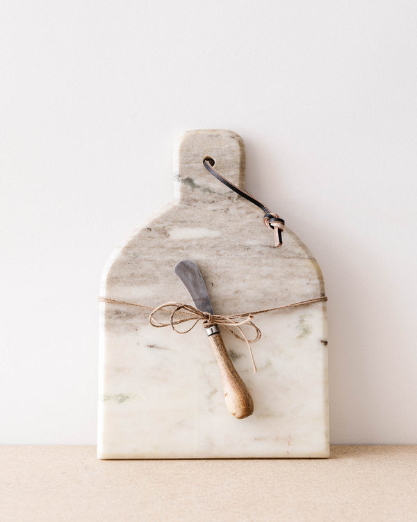 Marble Cutting Board & Cheese Knife