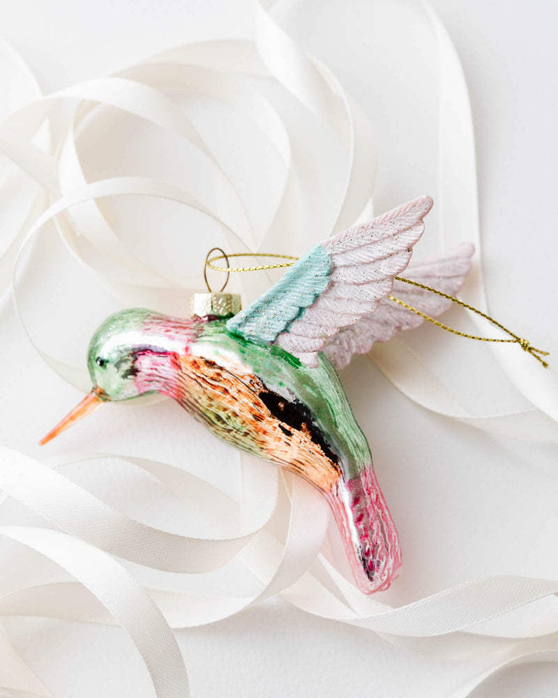 Watercolor Hummingbird Ornament