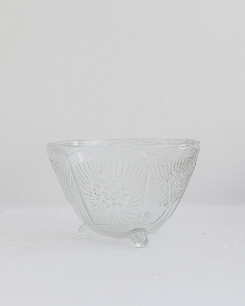 Vintage Glass Footed Bowl