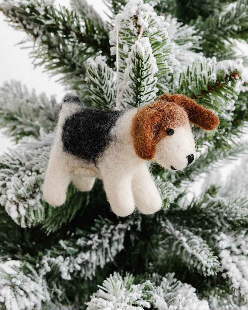 Hand Crafted Wool Dog Ornament