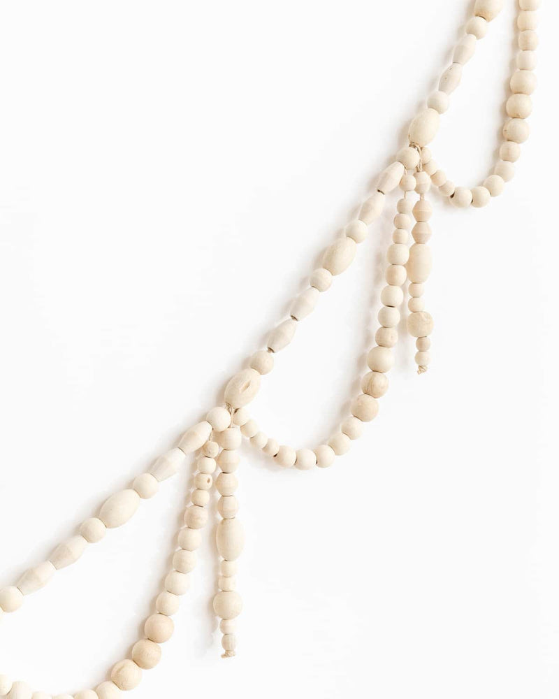 Scallop Wood Bead Garland