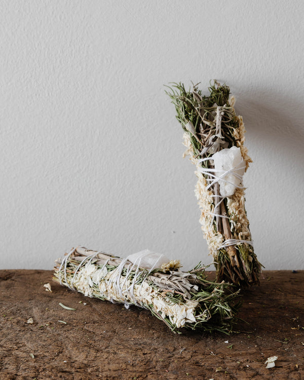 Rosemary & Sage Floral Smudge Wand