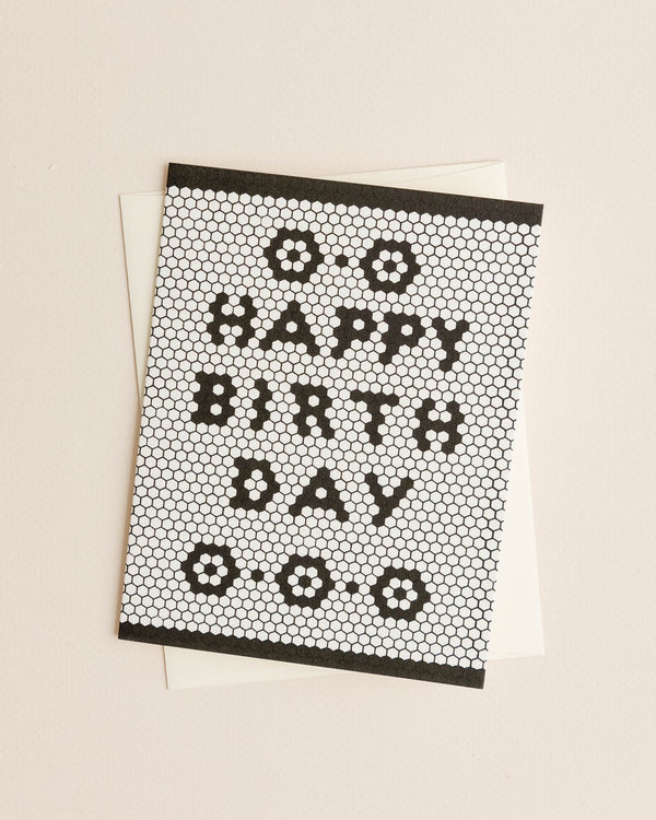 Retro Tile Birthday Card