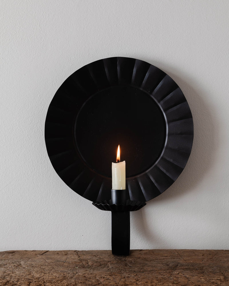 Round Tinner Candle Wall Sconce