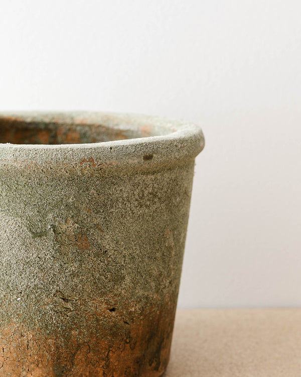 Short Aged Terracotta Plant Pot