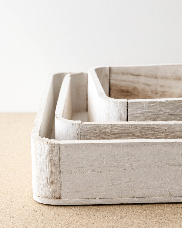 Bleached Wood Nesting Trays