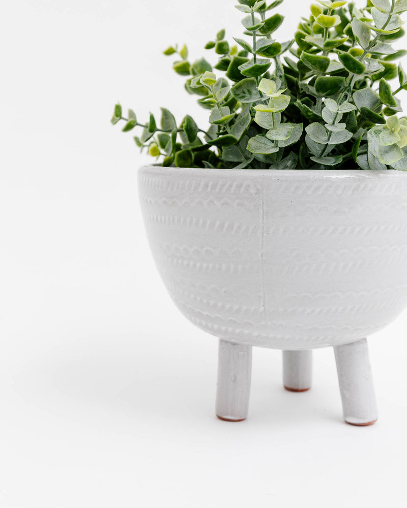 Embossed Footed Planter