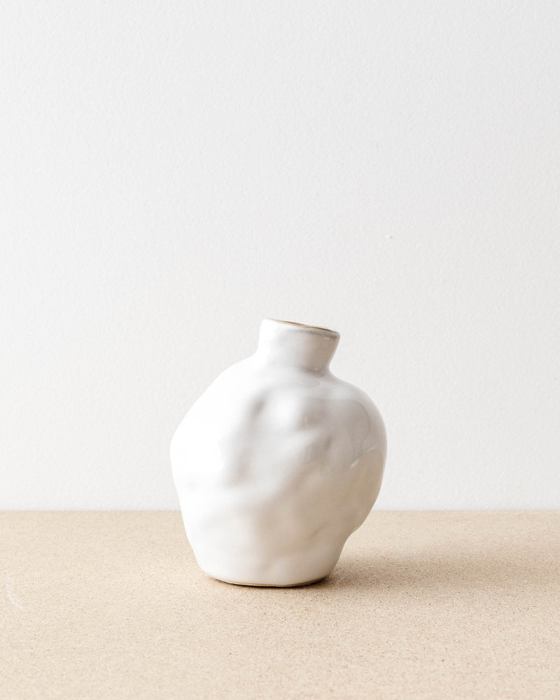 Dimpled Ceramic Bud Vase