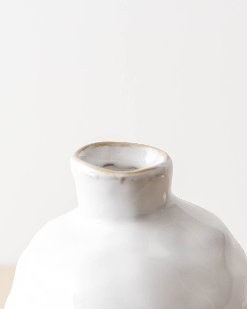 Dimpled Ceramic Bud Vase
