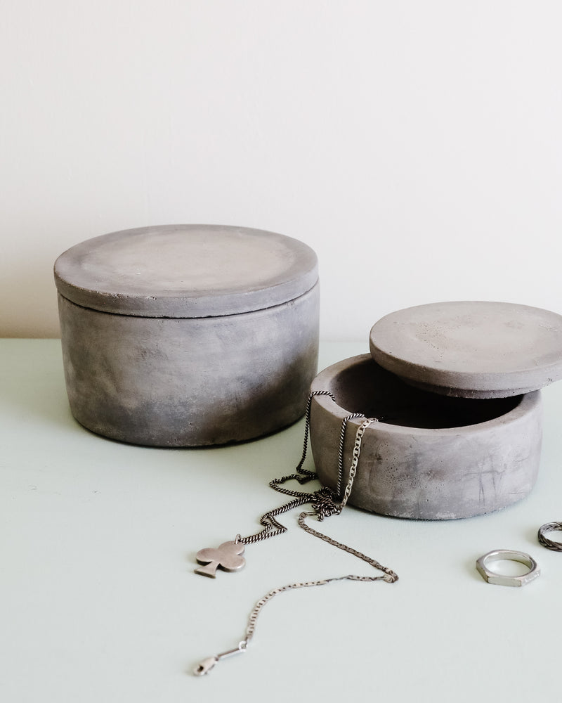 Set of Cement Trinket Boxes