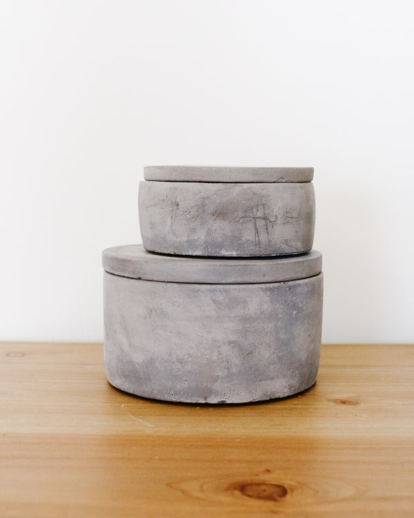 Set of Cement Trinket Boxes