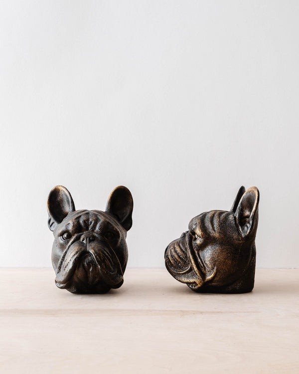 Bronze Frenchie Bookends (Set of 2)