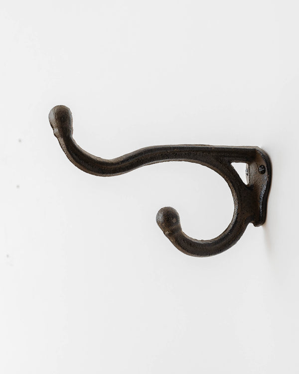 Double Antique Iron Wall Hook