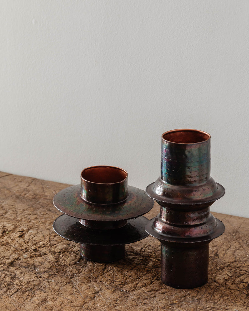 Okala Hammered Copper Vases