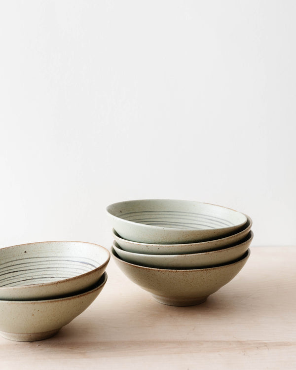 Organic Striped Bowls (Set of 6)