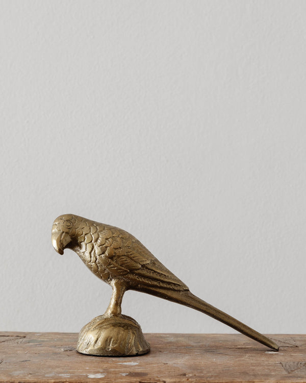Fern Brass Bird Sculpture