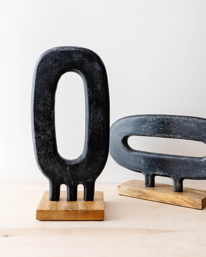 Atheris Oval Wood Statues