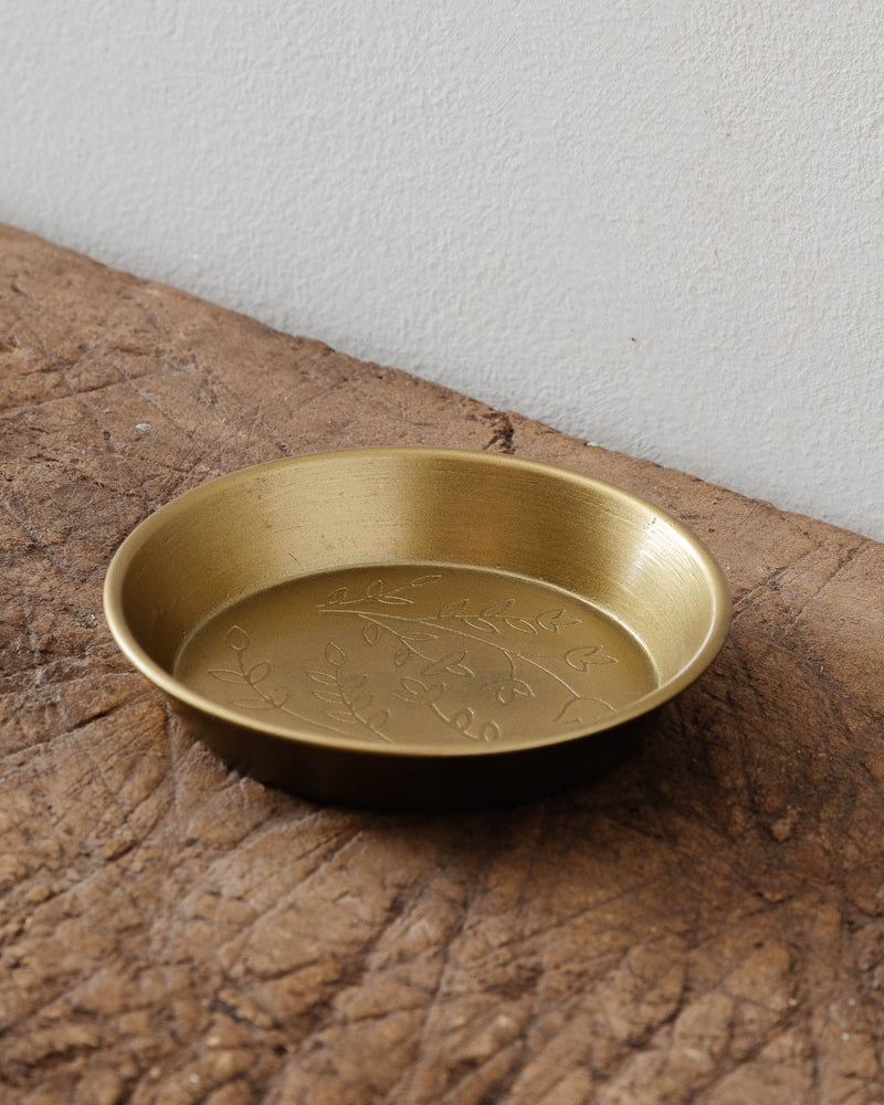 Etched Brass Trinket Dish