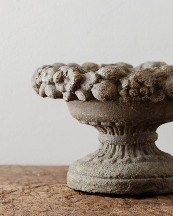Large Aged Fruit Garland Urn