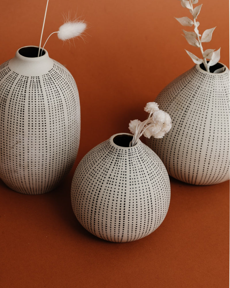 Allaire Textured Stoneware Vases (Set of 3)