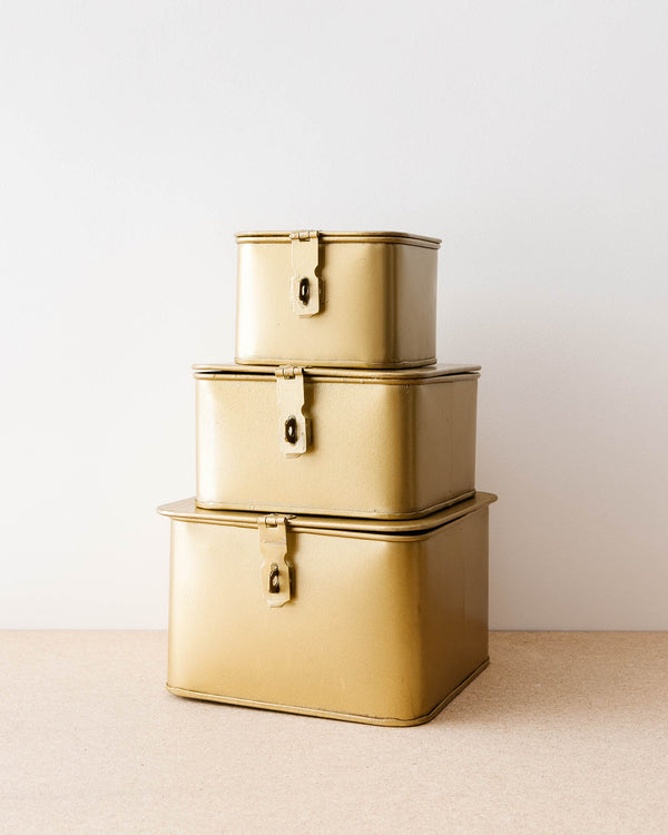 Forged Brass Storage Box (Set of 3)