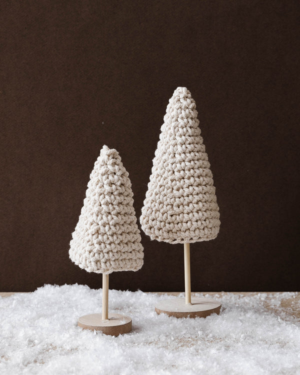Cotton Crochet Trees (set of 2)