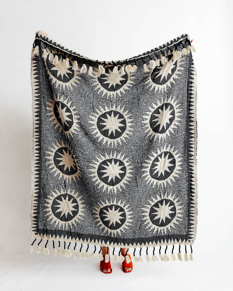 Soleil Woven Tassel Throw