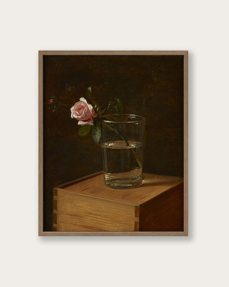 "Rose in Glass" Art Print