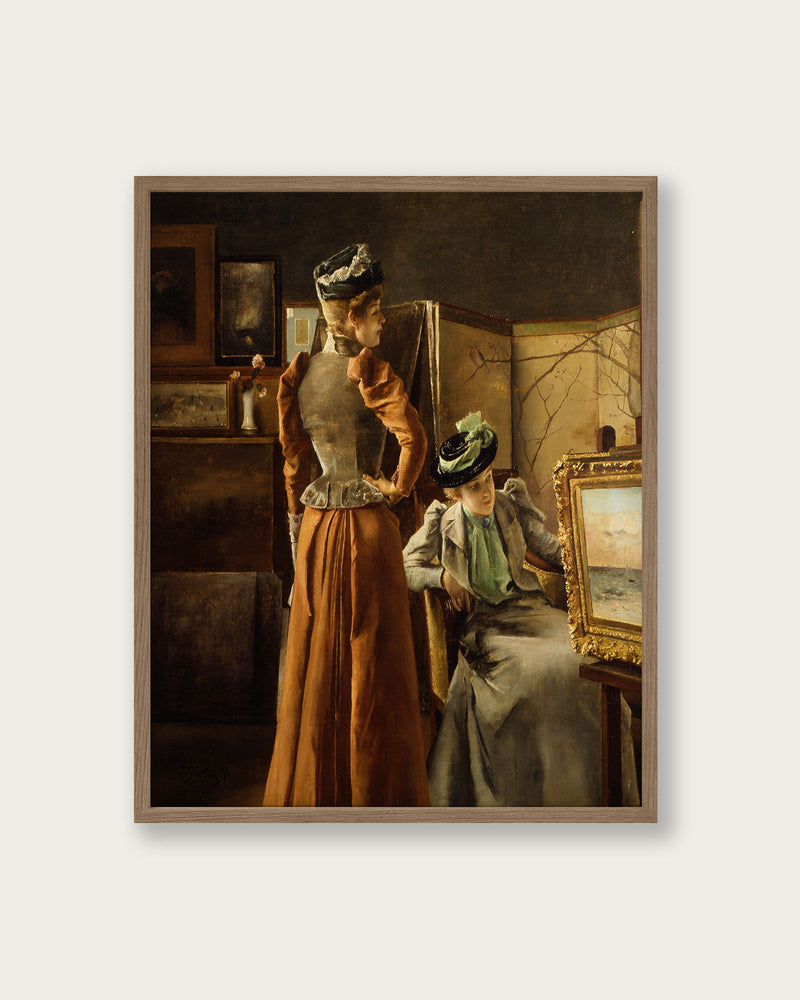 "Looking at a Painting (1891)" Art print