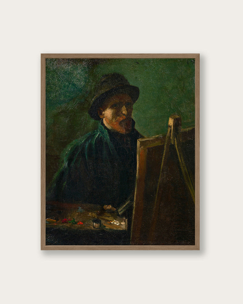 "Self-Portrait with Dark Felt Hat at the Easel" Art Print