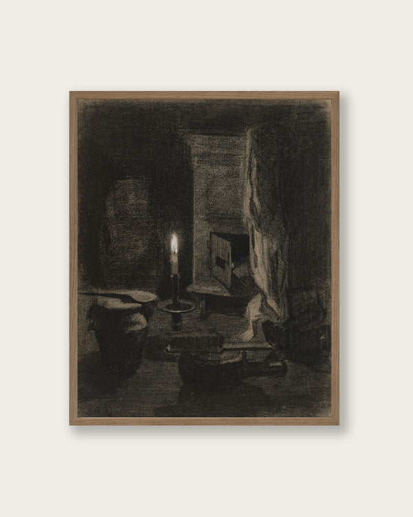 "Still life with candle" Art Print