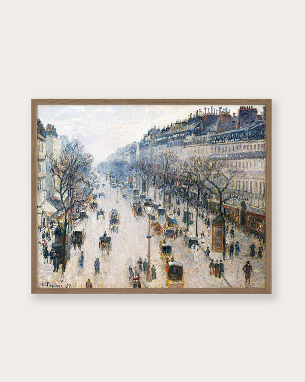 "The Boulevard Montmartre on a Winter Morning" Art Print