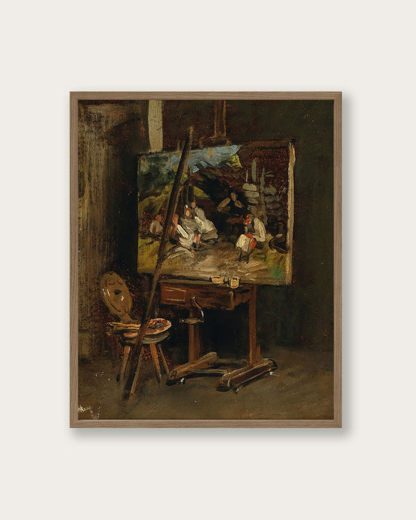 "The Easel of the Artist (1887)" Art Print