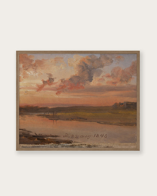 "The Elbe in the Evening" Art Print