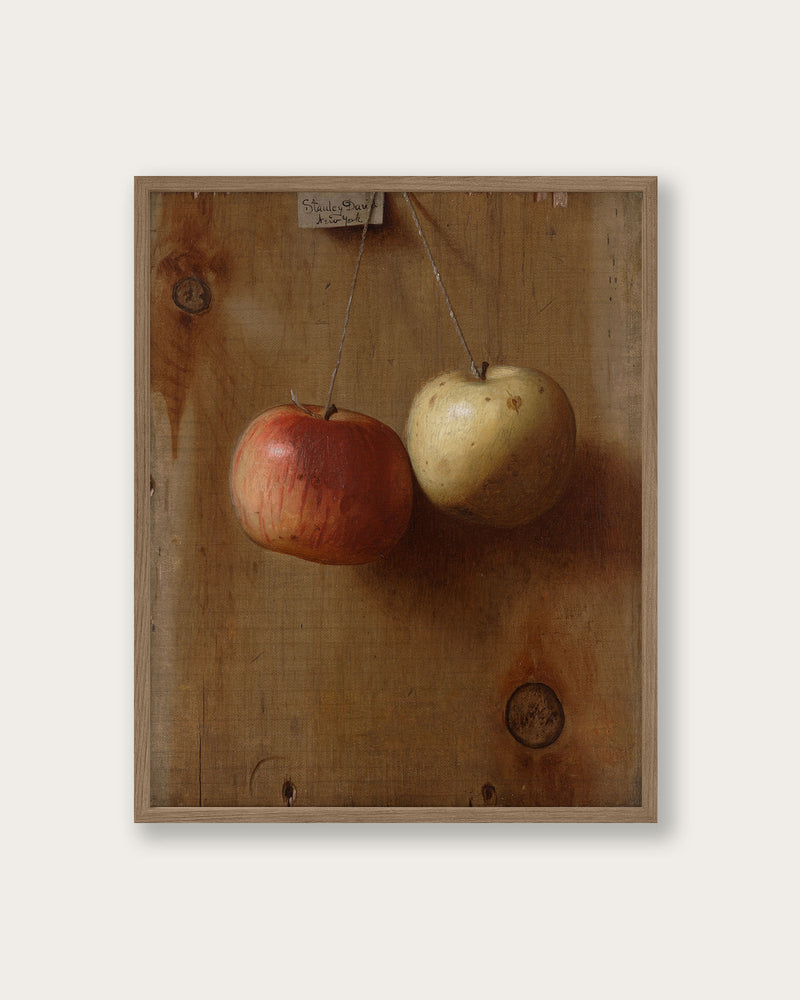 "Two Hanging Apples" Art Print