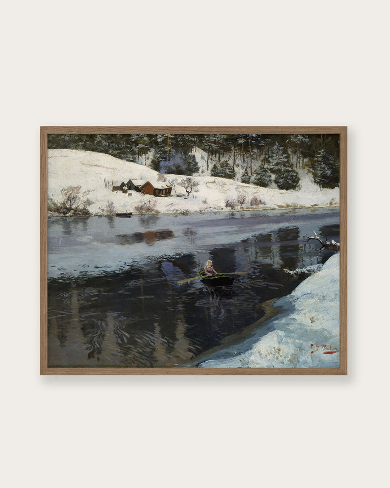 "Winter at the River Simoa" Art Print