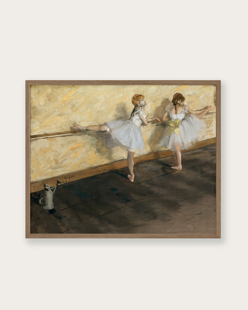 "Dancers Practicing Barre" Art Print