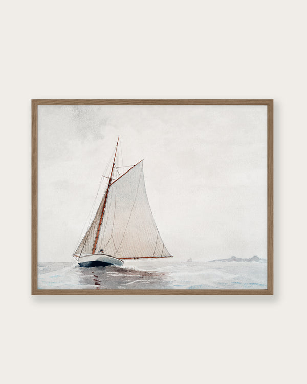 "Sailing off Gloucester" Art Print