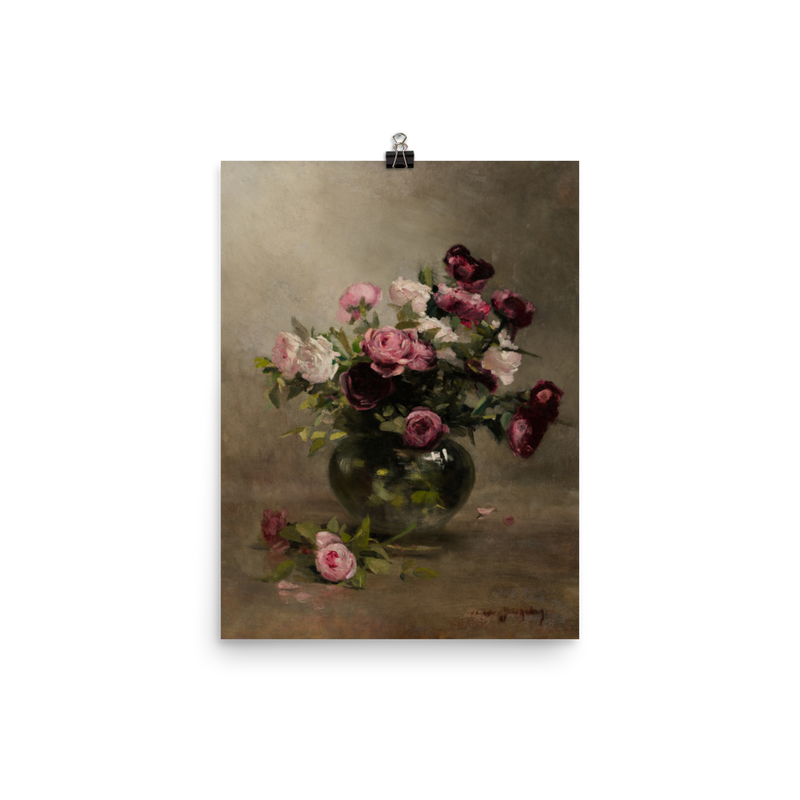 "Vase of Roses" Art Print